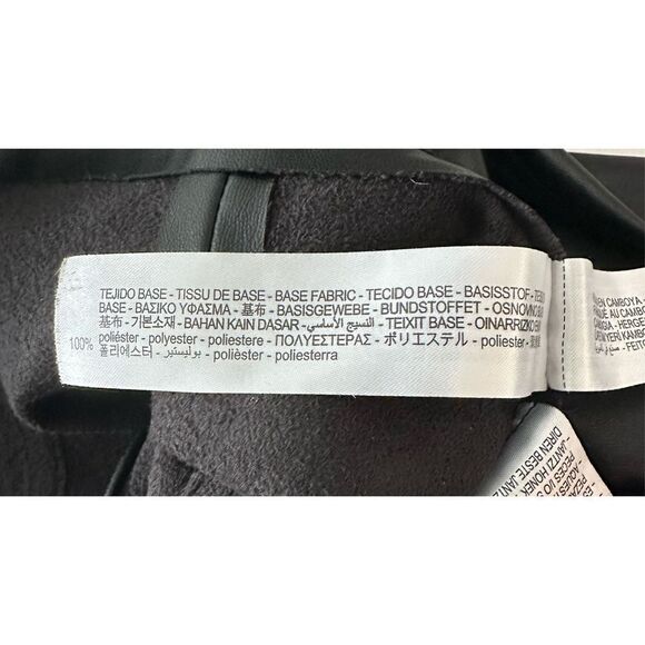 Zara Women’s Black‎ Faux Leather High Rise Pants Size Small - Picture 7 of 9